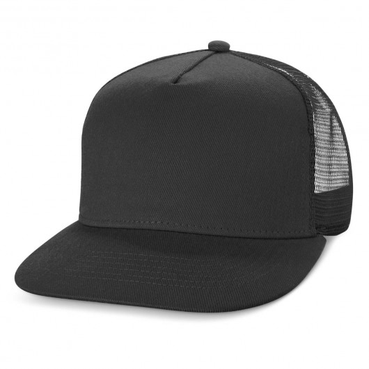 Black Camaro Flat Peak Trucker Caps